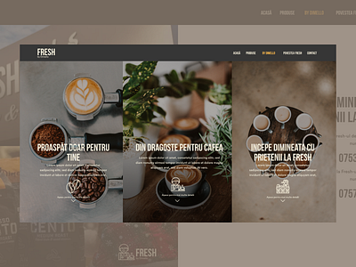 Coffee to go - Fresh - Concept Landing page adobexd coffee coffee shop coffee to go design landing landing page to go ui ux