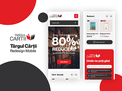 Targul Cartii - Local Library Redesign Mobile app book books design figma interface library minimalist mobile redesign ui ui design ux uxui