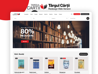 Targul Cartii - Local Library Redesign Web book design figma homepage homepage ui interface landingpage library ui ui design ux uxui web design website