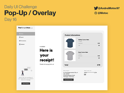 Daily UI #17 Email Receipt app dailyui dailyuichallenge design email email receipt figma interface products receipt shop shopping shopping app ui ui design ux uxdesign uxui