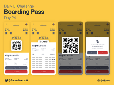 Daily UI #24 Boarding Pass app boarding pass dailyui dailyuichallenge design figma flight flight app mobile pass ticket ui ui design ux ux ui ux design uxui