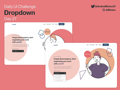 Daily UI #27 Dropdown animation dailyui design dropdown figma home page homepage homepage ui illustration interface landing lean minimalist organize ui ui design ux uxdesign uxui