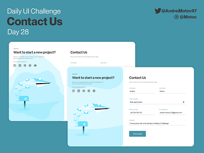Daily UI #28 Contact Us contact form contact page contact us dailyui dailyuichallenge design figma form interface project ui ui design ux uxdesign uxui