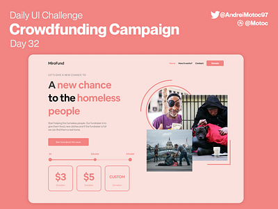 Daily UI #32 Crowdfunding Campaign app clean crowdfund crowdfunding crowdfunding campaign dailyui design figma fund interface landing ui ui design ux uxui
