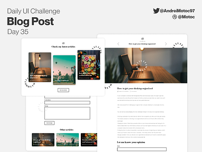 Daily UI #35  Blog Post