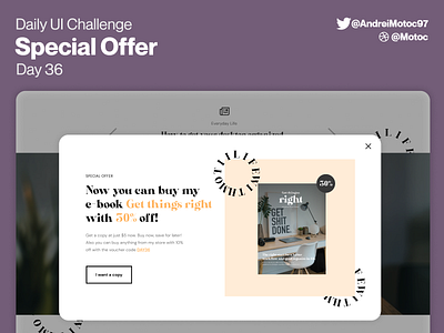 Daily UI #36 Special Offer