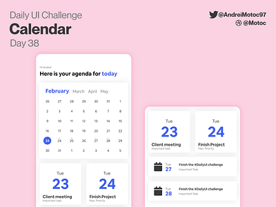 Daily UI #38 Calendar