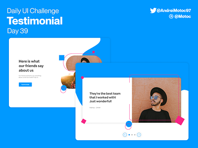 Daily UI #39 Testimonial dailyui dailyuichallenge day39 design figma interface opinion testimonial ui ui design ux uxdesign uxui