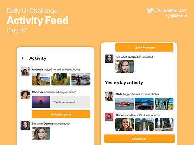 Daily UI #47 Activity Feed