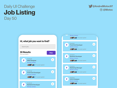 Daily UI #50 Job Listing