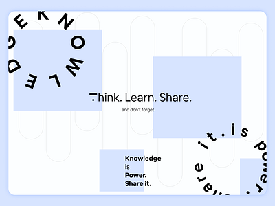 Think. Learn. Share contest design figma illustration knowledge knowledgeispower landing power thinkific ui ux uxui