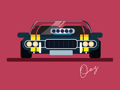 Car car design flatdesign illustration vintage