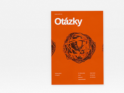 Printed Flyer Design Concepts exhibition otazky poster upcoming