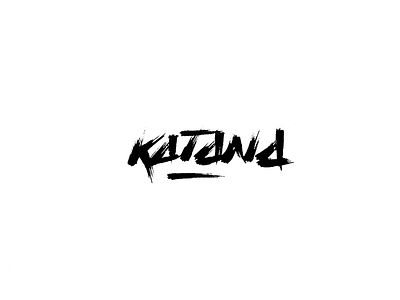 Katana Handwritten Logo katana logotype