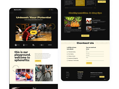 Fitness and Gym Website Design design exercise fitness gym gymcentre landingpage ui ux web ui wellness