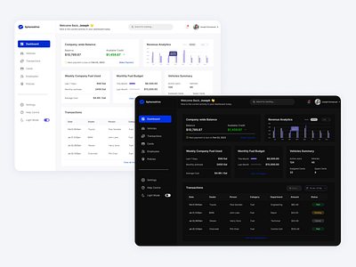 Company Vehicles Management Dashboard Design