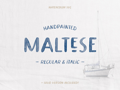 Maltese Watercolor Font font hand hand painted handpainted lettering painted svg typeface watercolor