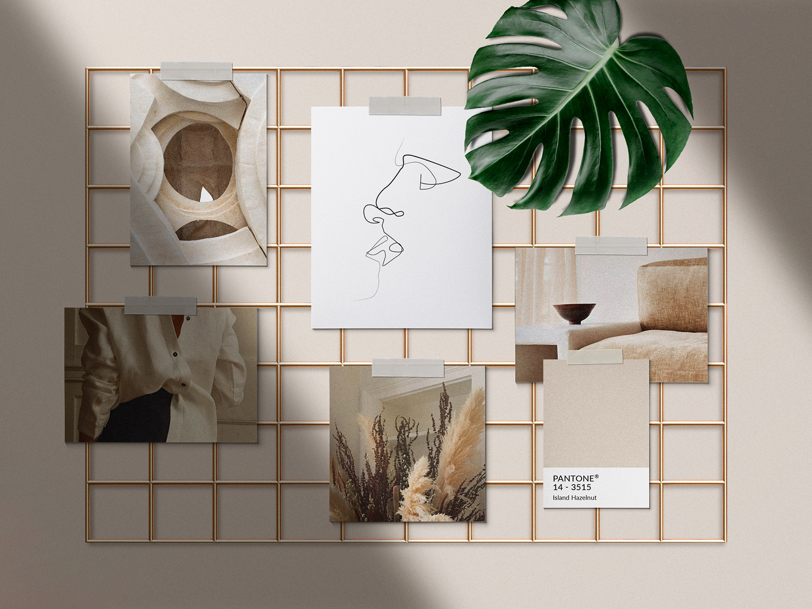 interior design mood board photoshop template