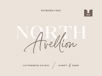Freebie: North Avellion Font Duo download duo elegant font free freebie luxury script serif typeface wedding
