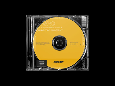 Transparent CD Mockup album case cd cover download dvd label mockup music psd showcase transparent