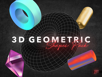 geometric 3d forms clipart