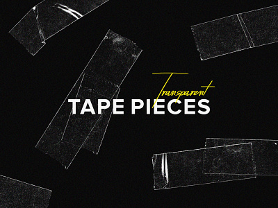 Freebie: Transparent Tape Pieces