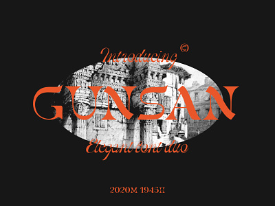 Gunsan Display Font design display download duo elegant font modern pixelbuddha script serif typeface typography vintage