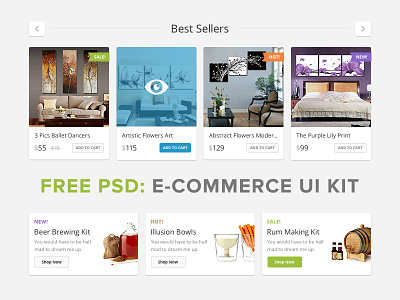 Lucky Store UI Free commerce freebie interface pixelbuddha psd shop ui ui kit