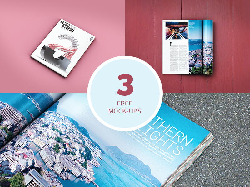 Download Freebie: Magazine Mockups by Pixelbuddha on Dribbble