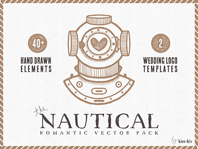 Freebie: Nautical Vector Pack Free elements freebie hand drawn pack pixelbuddha vector