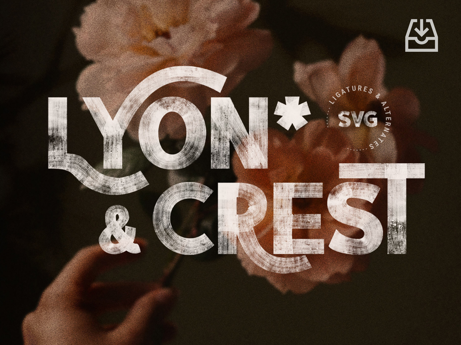 Free Download: Lyon & Crest SVG Font art bold brush download font free freebie painted pixelbuddha svg title wall