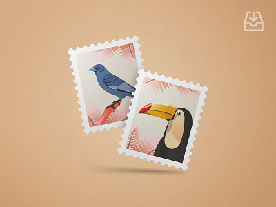 Rectangular Stamp Mockup Scene download mail mockup pixelbuddha postage postcard psd stamp template