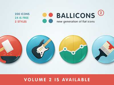 Ballicons 2 Vol.2 ballicons flat free freebie icon icons pixelbuddha set