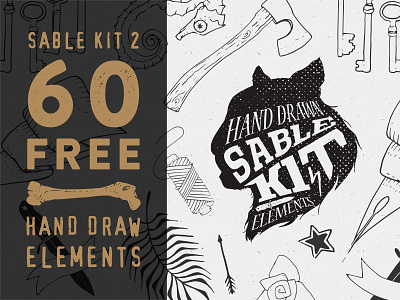 Freebie: Sable Kit 2 Free elements free freebie hand draw pixelbuddha vector vectors