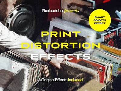 Print Distortion Effects action add on displa displacement distortion download effect filter grunge photo photoshop pixelbuddha psd template xerox