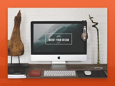 Freebie: 2 Hip Desktop Mock-ups device free freebie imac mock up mockup notebook photo pixelbuddha template