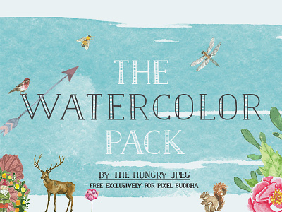 Freebie: The Watercolor Pack Free elements free freebie pixelbuddha watercolor