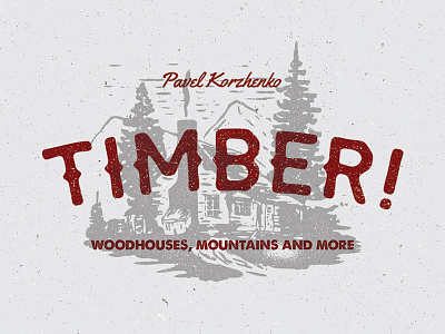 Freebie: Timber! Vector Elements Set free freebie mountains pixelbuddha vectors woodhouses