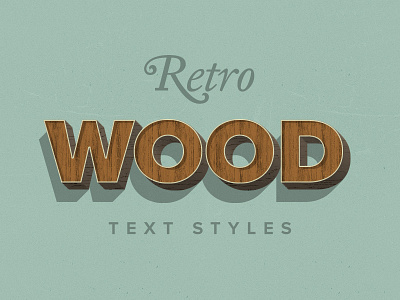 Retro Wood Text Styles free freebie pixelbuddha retro text styles wood