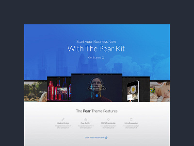 Freebie: Pear Landing Page Template