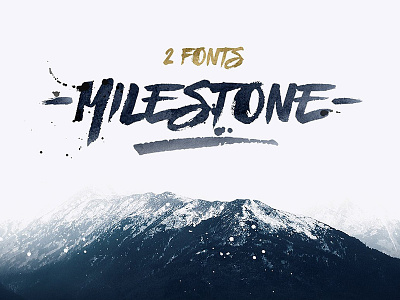 Milestone Fonts brush download fonts hand lettering pixelbuddha typeface