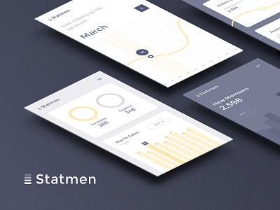 Freebie: Statmen Statistic iOS UI Kit free freebie ios kit mobile statistic ui