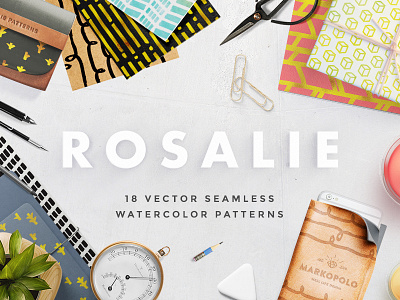 Freebie: Rosalie Watercolor Patterns free freebie patterns pixelbuddha seamless watercolor