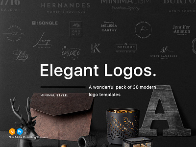 30 Elegant Logo Templates download elegant logo modern pixelbuddha templates