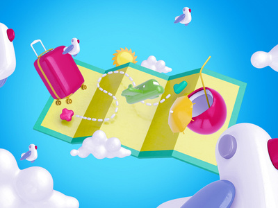Freebie: Bright Travel Mockup Scenes
