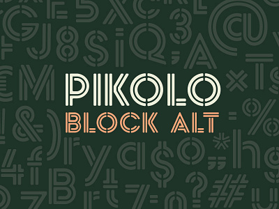 Freebie: Pikolo Block Alt block font fonts free freebie line pixelbuddha typeface