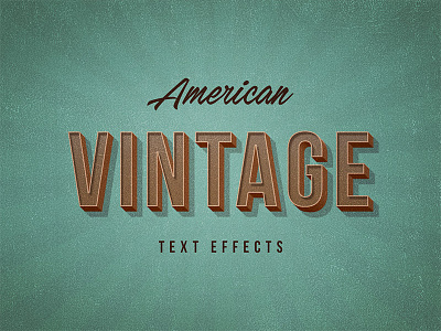 Freebie: American Vintage Text Effects