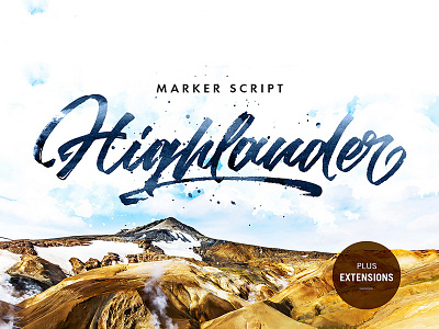 Freebie: Highlander Marker Script font free freebie handcrafted handletter pixelbuddha script typeface