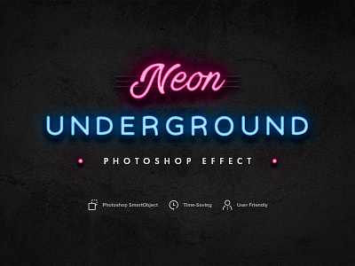 Neon Underground PS Effect download effects neon neon effect neon sign pixelbuddha psd sign