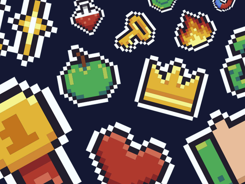 Freebie: Mario Pixel Icon Collection 8bit icons pixel art mario pixelbuddha freebie free